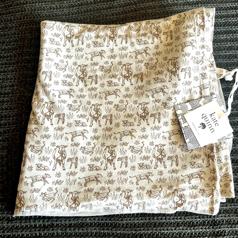 Kate quinn cow pasture swaddle BNWT bamboo